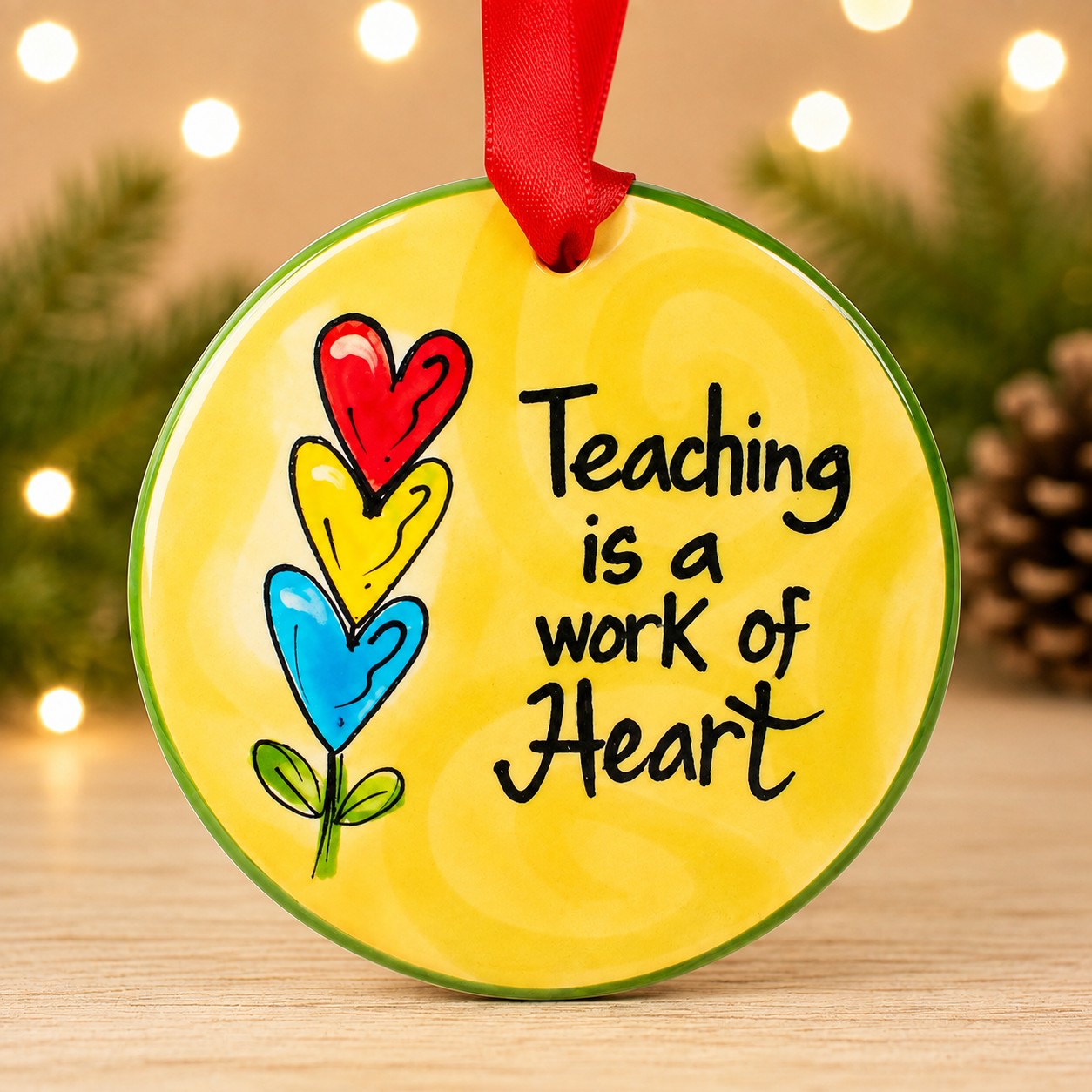 Teacher Work of Heart Ornament